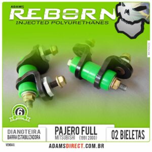 Mitsubishi - Pajero Full - Reborn - Barra Estabilizadora - 02 Bieletas - Dianteira - TAMANHO ORIGINAL - Polyurethane - PU - 4x4 - off road - 1991 1992 1993 1994 1995 1996 1997 1998 1999 (cópia)