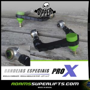 Chevrolet - S10 - UPPER ADAMS  - PRO X - Dianteira - 02 Bandejas Especiais- Lift de 1 a 3"  - Regulagem de cambagem - Reposicionamento de Pivo - Kit Lift ate 75mm - Lift 7,5 cms - 4x4 - Suspensão Off Road - 1998 1999 2000 20010 2002 2003 2004 2005 2006 2007 2008 2009 2010 2011 - Image 2