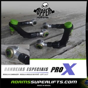 Toyota - Sw4 - UPPER ADAMS  - Dianteira - 02 Bandejas Especiais - PRO X - Lift de 1 a 3"  - Regulagem de cambagem - Reposicionamento de Pivo - 4x4 - Suspensão Off Road - 2005 2006 2007 2008 2009 2010 2011 2012 2013 2014 2015  2016 2017 2018 2019 2020 2021 2022 2023 2024 2025 2026 (cópia)