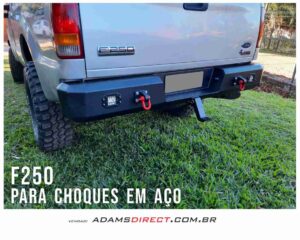 Ford - F250 - Para choques  - Traseiro - Cortado a laser - aço nacional  - Pintura epoxi - Zincado - Pintura Epoxi  - 4x4 - Off Road - 1999 2000 2001 2002 2003 2004 2005 2006 2007 2008 2009 2010 2011 2012 - Image 2