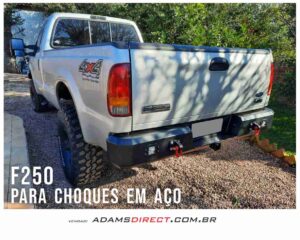 Ford - F250 - Para choques  - Traseiro - Cortado a laser - aço nacional  - Pintura epoxi - Zincado - Pintura Epoxi  - 4x4 - Off Road - 1999 2000 2001 2002 2003 2004 2005 2006 2007 2008 2009 2010 2011 2012