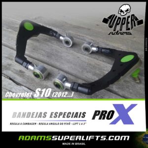 Chevrolet - S10 - UPPER ADAMS  - PRO X - Dianteira - 02 Bandejas Especiais- Lift de 1 a 3"  - Regulagem de cambagem - Reposicionamento de Pivo - Kit Lift ate 75mm - Lift 7,5 cms - 4x4 - Suspensão Off Road - 2012 2013 2014 2015 2016 2017 2018 2019 2020 2021 2022 2023 (cópia)