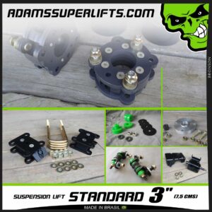 Chevrolet - S10 - ADAMS SUPERLIFTS - Suspension Lift  - Standard 3" - lift de suspensão 50mm - kit lift 75 cms - Suspensão off Road - 4x4 - Expedições - 2012 2013 2014 2015 2015 2016 2017 2018 2019 2020 2021 2022 20 23 2024